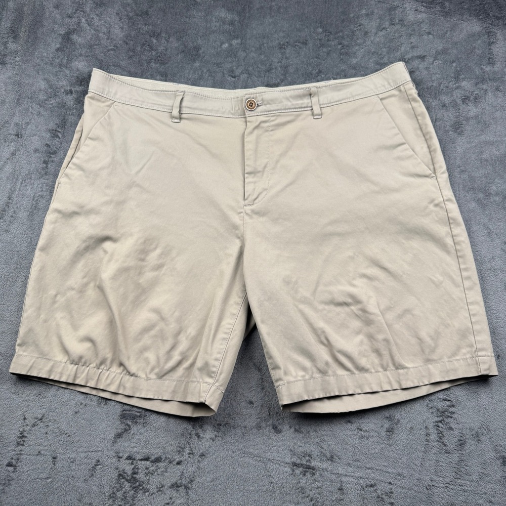English Laundry Chino Shorts Mens 40 Tan Khaki Stretch Cotton Excellent